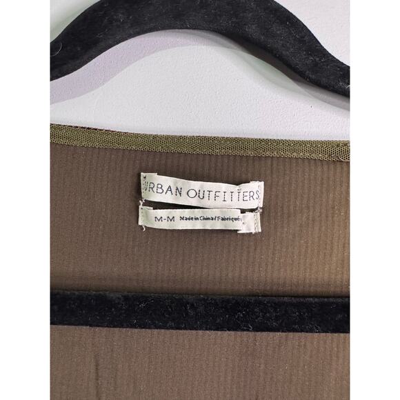 Urban Outfitters Dark Brown Velour Ribbed Crop - Picture 2 of 2